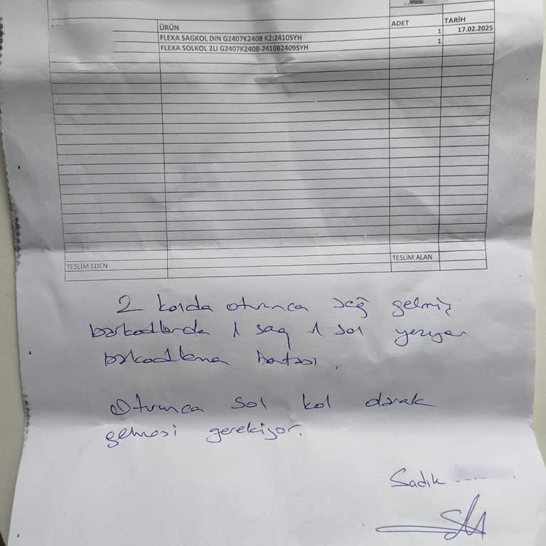 Yanlış Kolçak Teslimatı Ve 4 Aydır Çözülmeyen Sorun