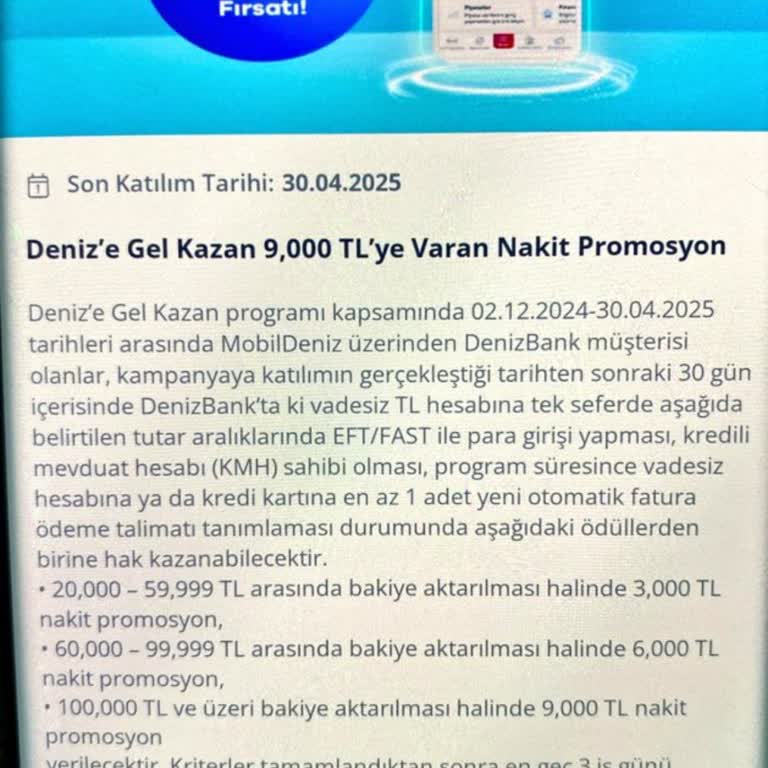 Denizbank Promosyon Kampanyası Mağduriyeti