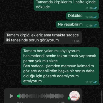 Protez Tırnak Ve Kirpik Hizmetinde Memnuniyetsizlik