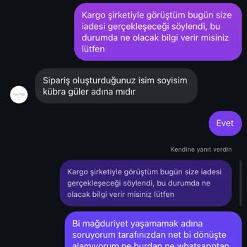 Kargo İadesi Ve Yanıtsız Müşteri Hizmeti Sorunu