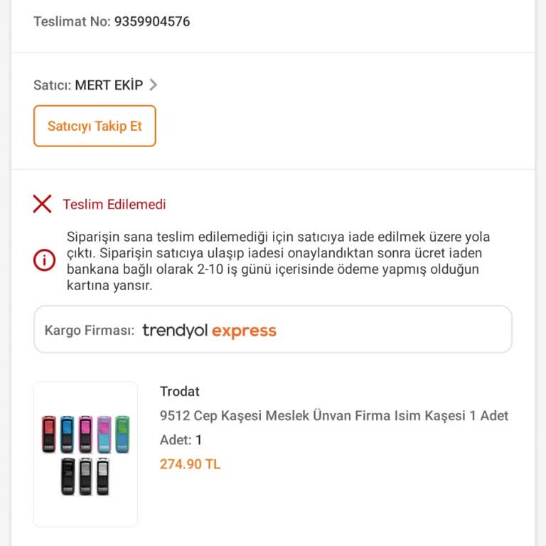 Kişiye Özel Ürünün Habersiz İadesi