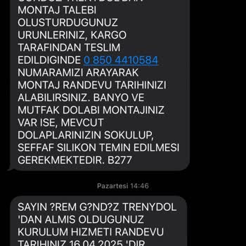 Montaj Randevusu Sorunu Ve İletişimsizlik