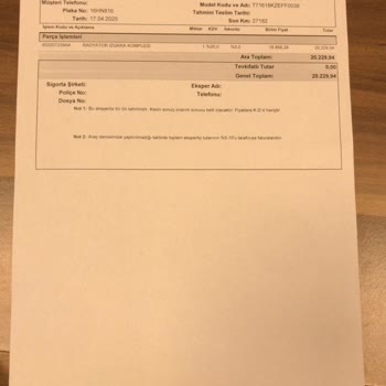 Sigorta Şirketi Parça Tedarikinde Yetersiz Kaldı