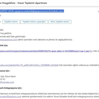 Apsiyon Apsis Üyelik İadesi Sorunu