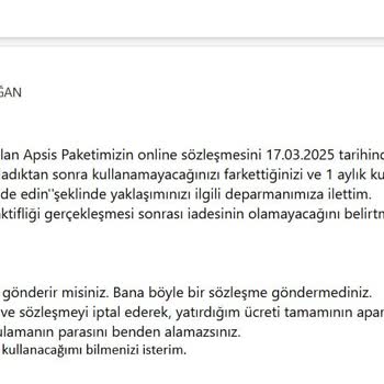 Apsiyon Apsis Üyelik İadesi Sorunu