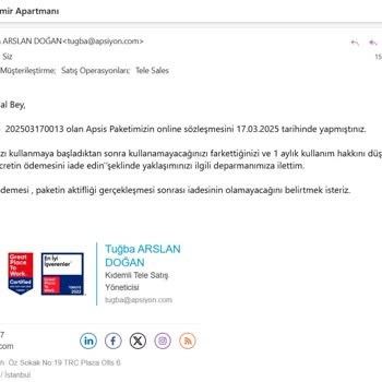 Apsiyon Apsis Üyelik İadesi Sorunu