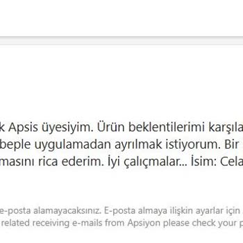 Apsiyon Apsis Üyelik İadesi Sorunu