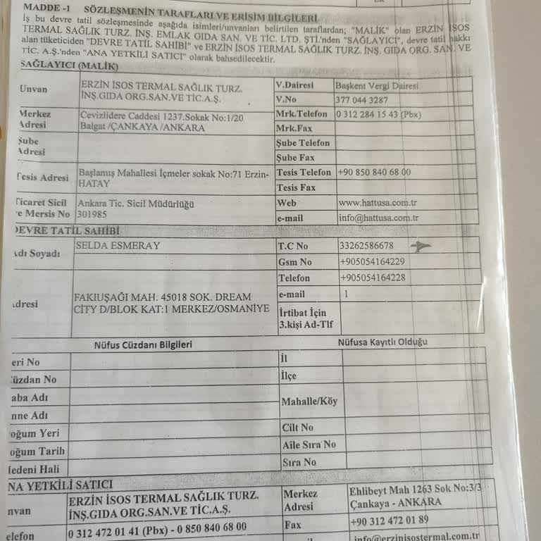 Devre Tatil Sertifikası İçin Beklenmedik Ücret Talebi