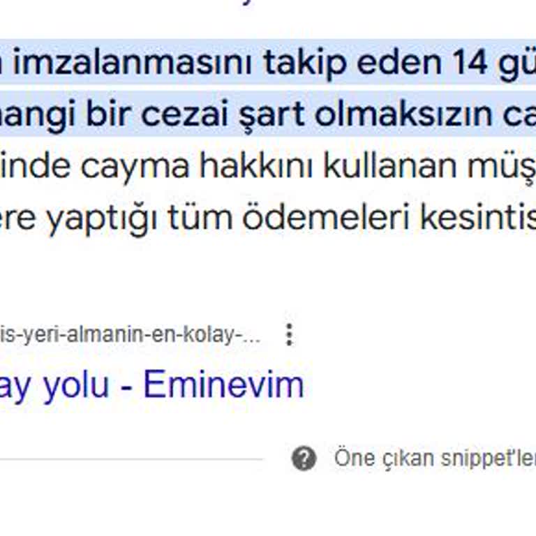 Cayma Hakkı Kullanıldı, Ücret İadesi Bekleniyor