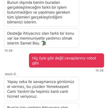 Yemek Sepeti'nde Yanlış Sipariş Ve Yetersiz Çözüm
