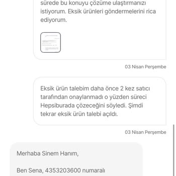 Eksik Gönderilen Ürün Ve Yanlış Adres Sorunu