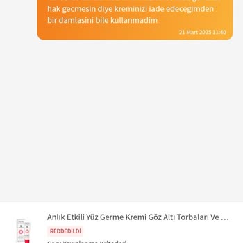 Hayal Kırıklığı Yaratan Krem Ve İade Sorunu