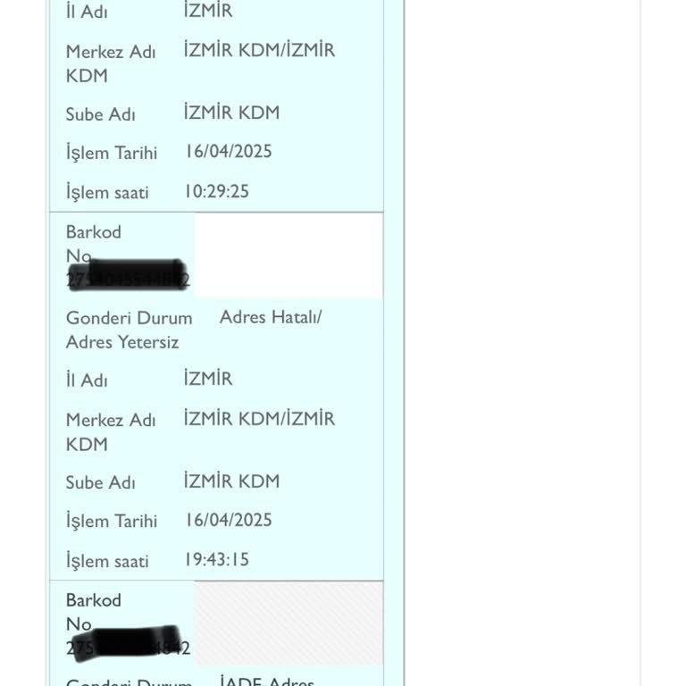 Kargo Sorunu Ve Yetersiz Müşteri Hizmeti
