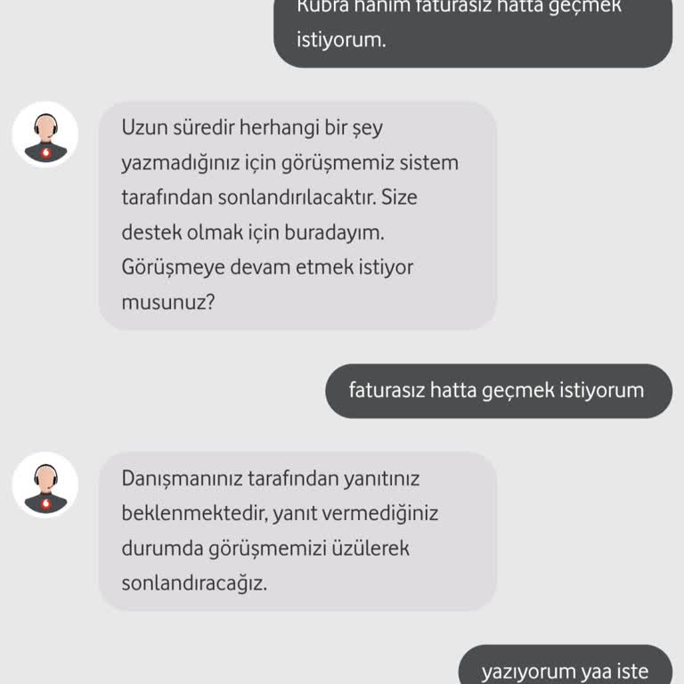 Faturasız Hatta Geçiş Talebim Görmezden Geliniyor