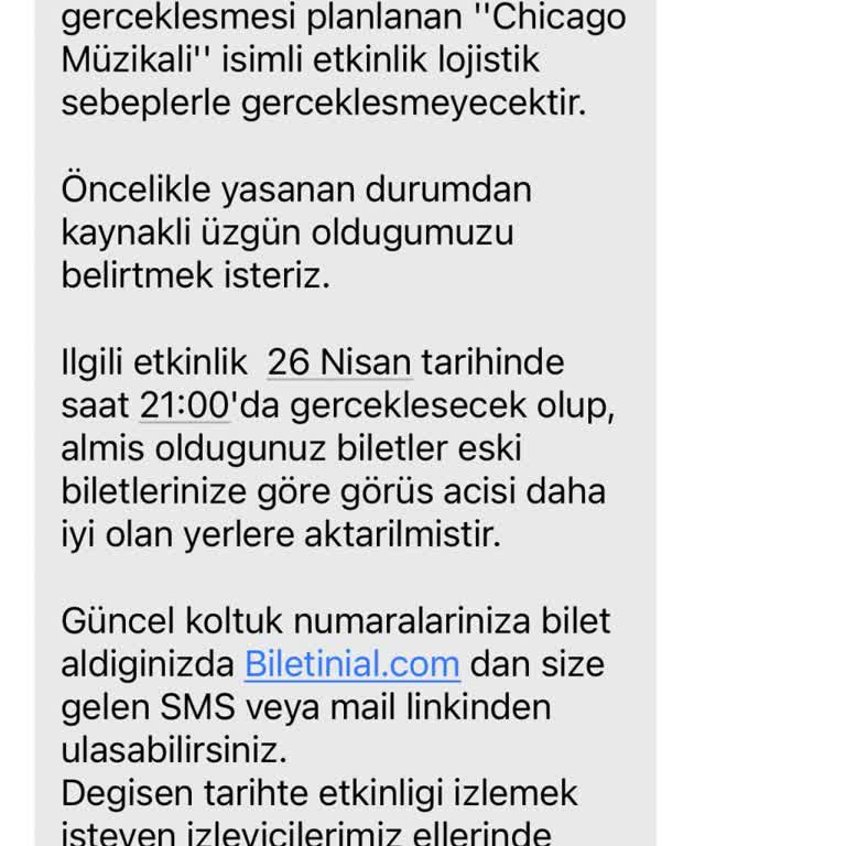 Etkinlik Biletlerimizde Haksız Değişiklik Ve Yanıltıcı Bilgilendirme