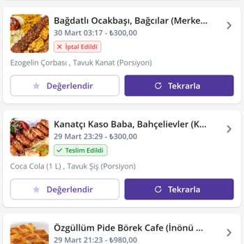 GetirYemek'te Sipariş İptali Ve İade Sorunu