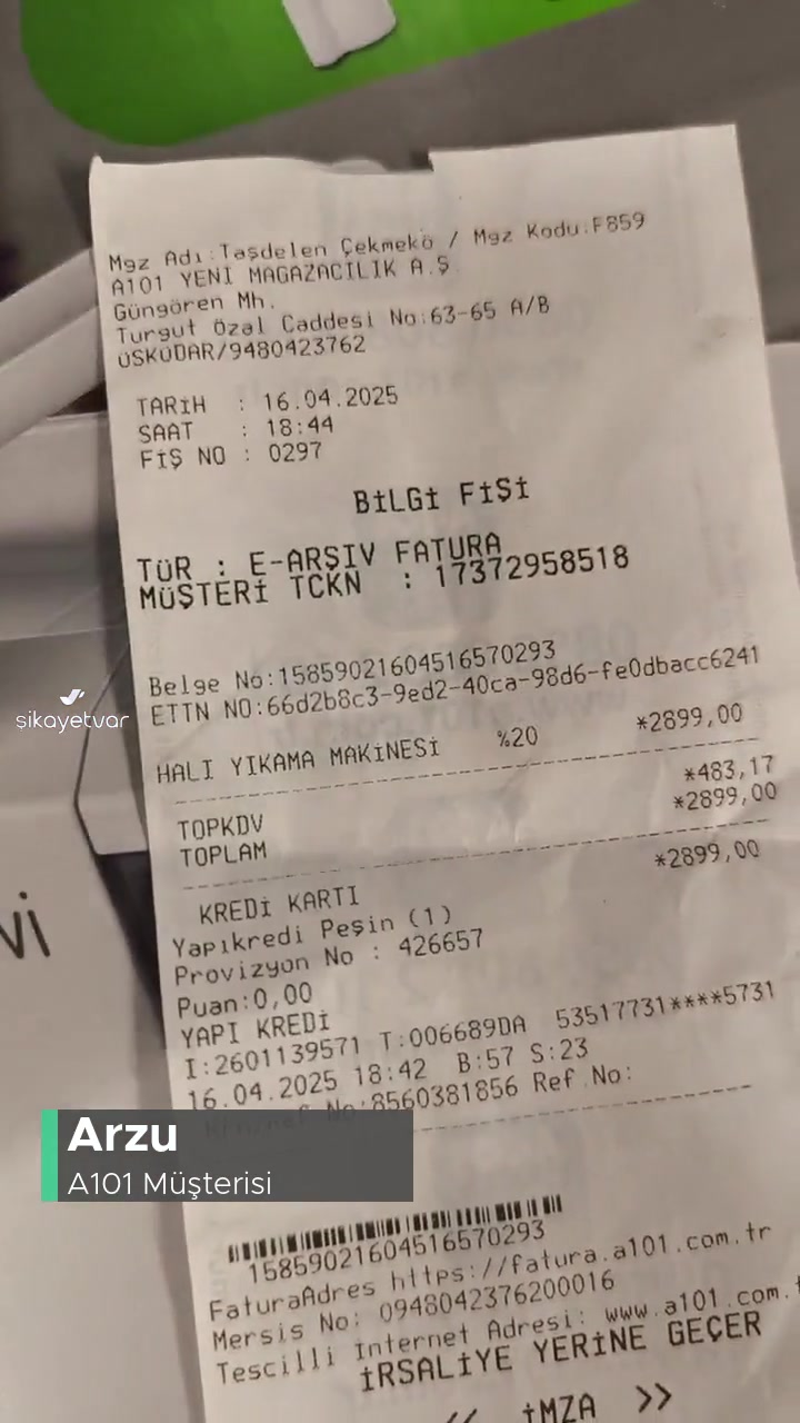 A101 Elektronik Ürünler İade Alınmaz Saçmalığı videonun kapak resmi