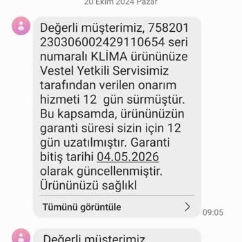 Vestel Klima Arızaları Ve Yetersiz Servis Deneyimi