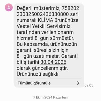 Vestel Klima Arızaları Ve Yetersiz Servis Deneyimi