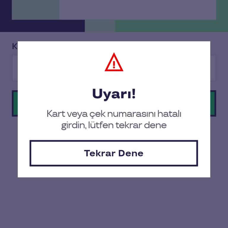 Kart Numarası Hatası Ve Geri Dönüş Beklentisi