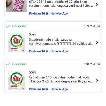 Pazarama'da Kargo Ve İletişim Sorunu