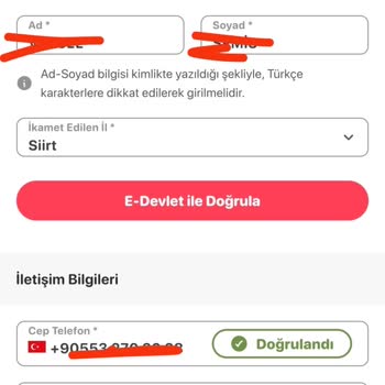 Letgo'da E-Devlet Aktivasyon Sorunu