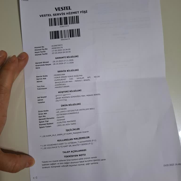 Vestel Kurutma Makinesi Sürekli Arıza Yapıyor Ve Servis Çözüm Üretemiyor