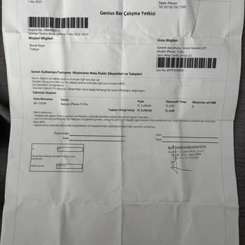 Pil Değişimi Sonrası Ekran Sorunu Ve Değişim Talebi