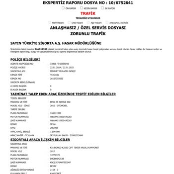 Haksız Sigorta Ödemesi Ve Ekspertiz Sorunu