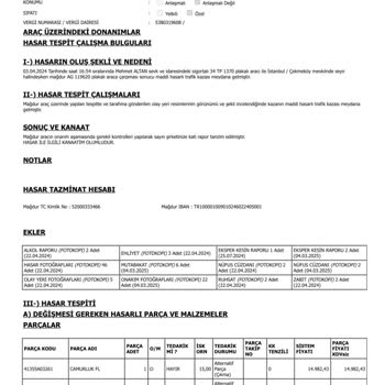 Haksız Sigorta Ödemesi Ve Ekspertiz Sorunu