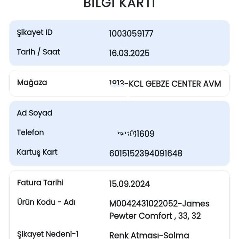 Mavi Pantolonda Renk Atması Ve Yetersiz Müşteri Hizmeti