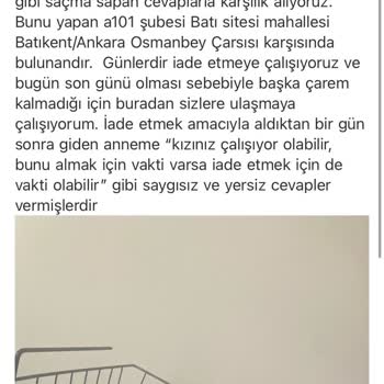 İade Sürecinde Yaşanan Zorluk Ve Kötü Müşteri Hizmeti