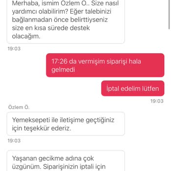Teslim Edilemeyen Sipariş Ve İptal Sorunu