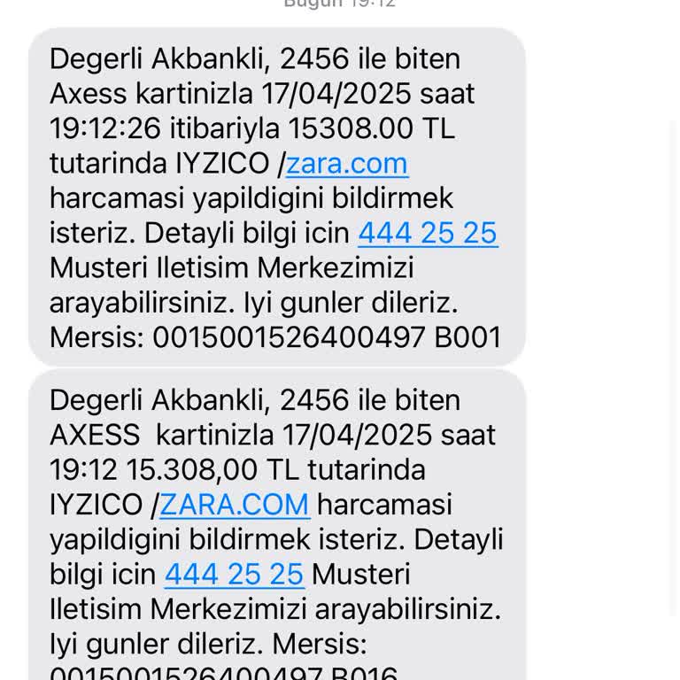 Axess Kartımda İzinsiz İşlem Şoku