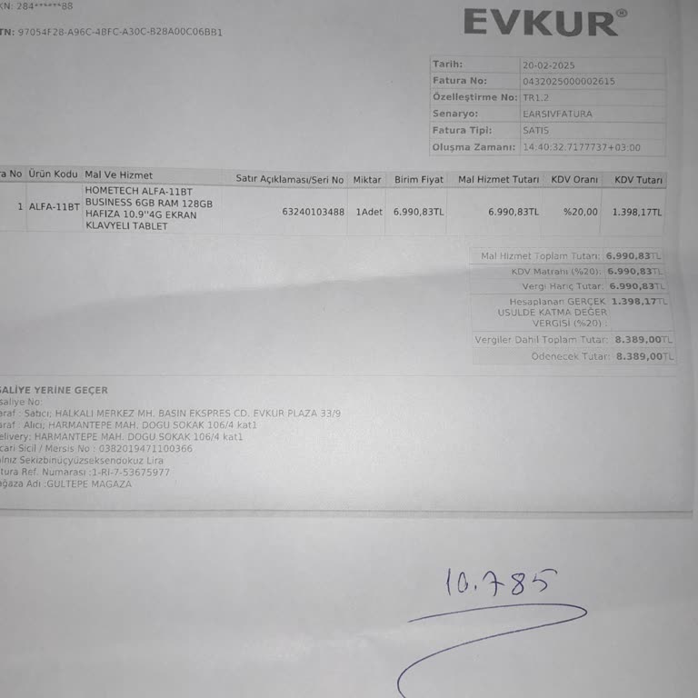 Evkur'dan Aldığım Tabletin Fiyat Farkı Ve Vergi Kaçırma Şüphesi