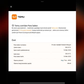 İade Onaylandı Ama Para Hesaba Yansımadı