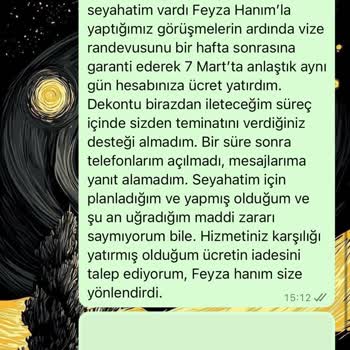 Vize Randevusu İçin Aldatıcı Hizmet Ve İletişimsizlik