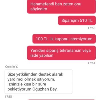 Dökülen Sipariş Ve Yetersiz İade Teklifi