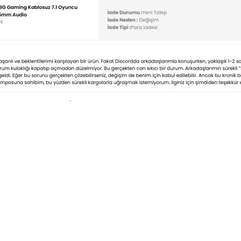 Havit Gamenote H2039BG Mikrofon Sorunu Ve İade Talebi Krizi