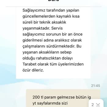 Tarabet'te Kayıp Para Ve Teknik Sorunlar