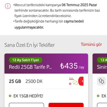 Vodafone Tarifelerinde Eşitsiz Teklif Sorunu
