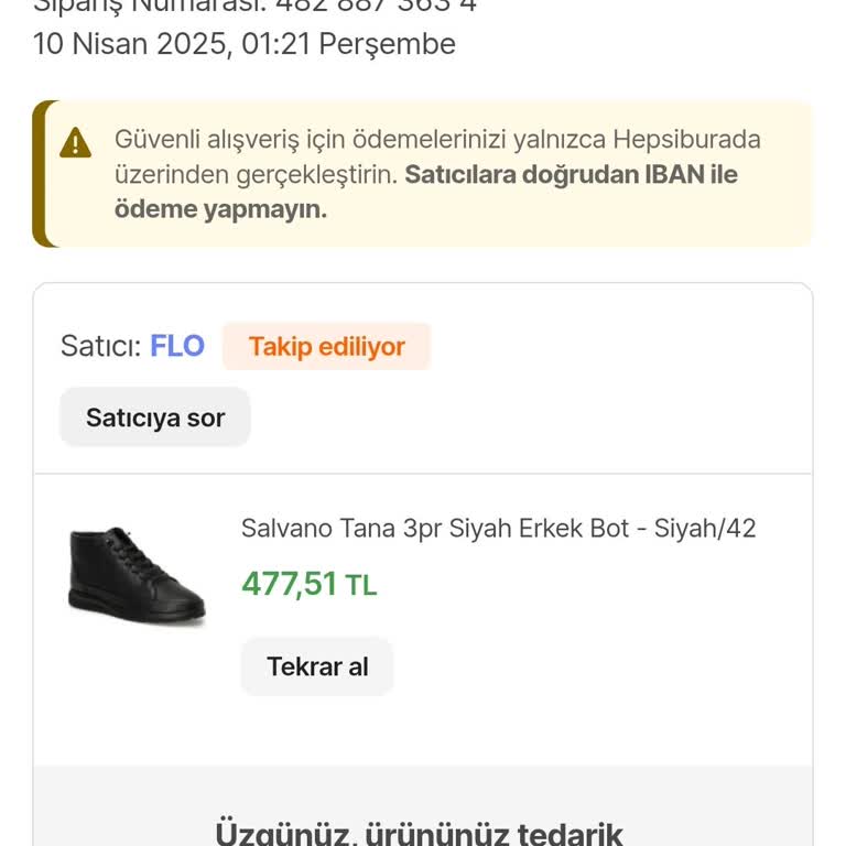 FLO Siparişimi İptal Etti