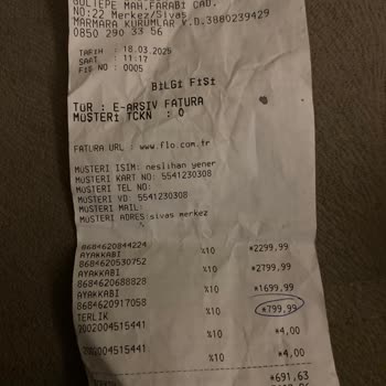 FLO'dan Alışveriş Çeki Ve Müşteri Hizmetleri Sorunu