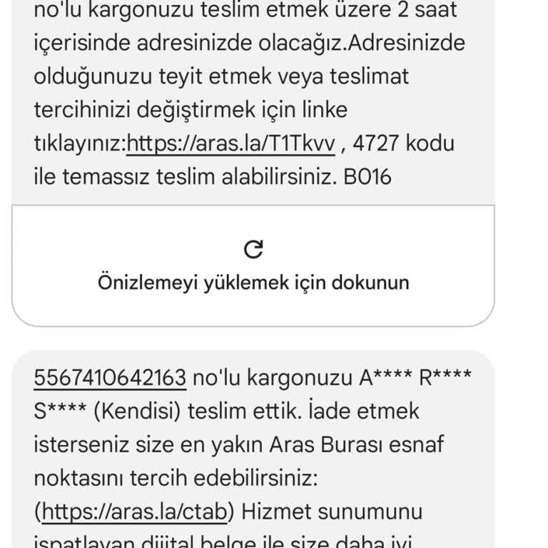 Teslim Edilmeyen Kargo Ve Eksik Kanıt Belgesi