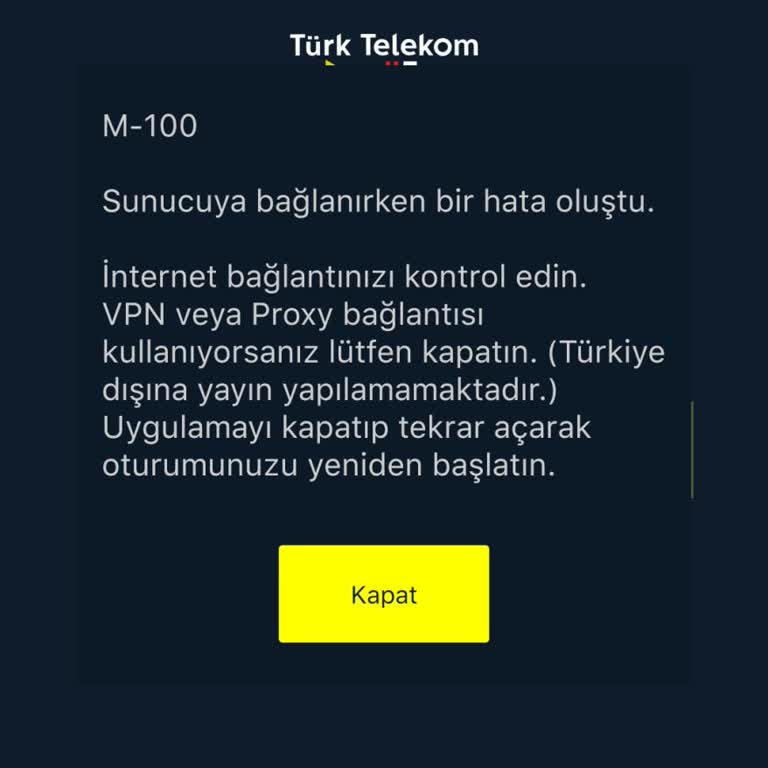 Tivibu Erişim Sorunu: VPN Hatası