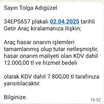 Araç Hasar Bedelindeki Haksızlık