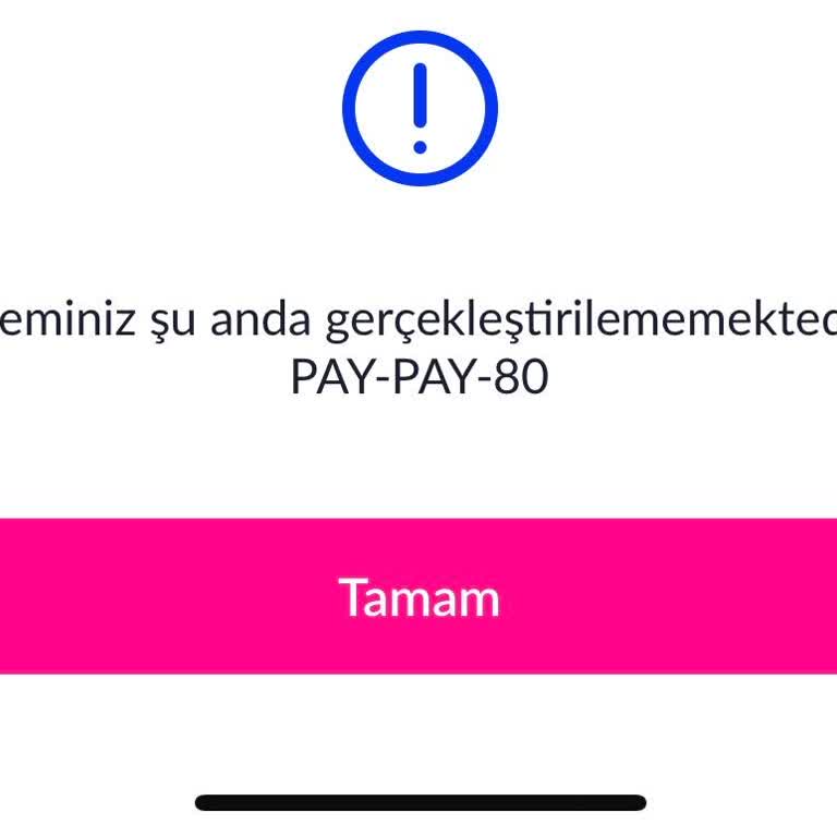 Pazarama'da Sürekli Karşılaşılan Ödeme Hatası