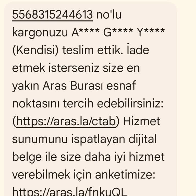 Teslim Edilmeyen Kargo Ve Yanlış Bilgilendirme Sorunu
