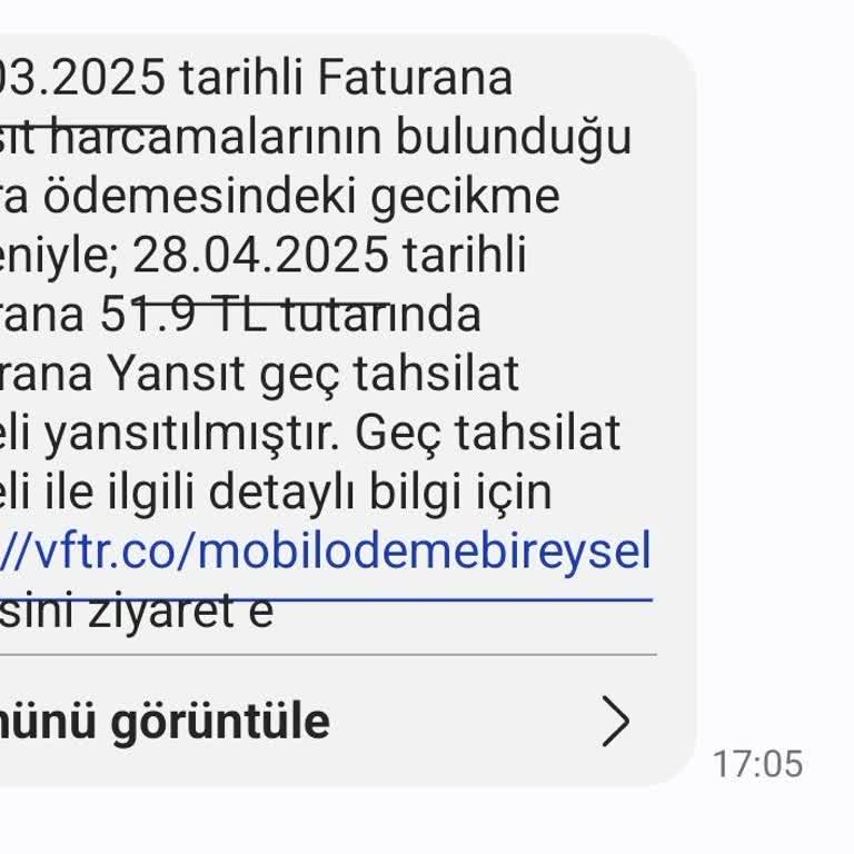 Vodafone'un Keyfi Fatura Tarihi Değişikliği Ve Haksız Ceza Ücreti