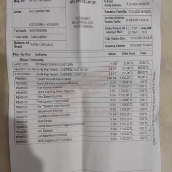 Sıfır Honda Motosikletin Sürekli Arıza Yapması